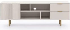 Zestawy Mebli Do Salonu|Szafki Rtv>GiB Meble Nowoczesna szafka RTV ryflowana 150 cm NAMASTE kaszmir