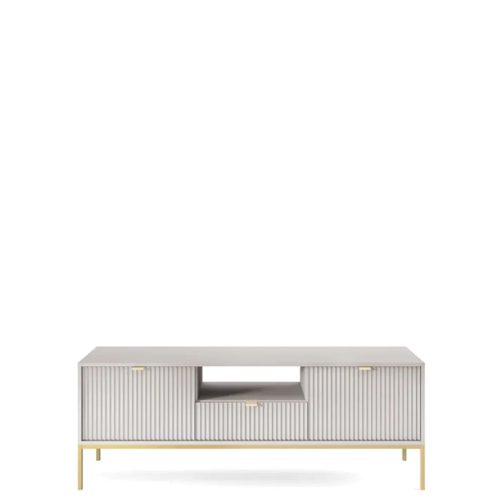 Szafki Rtv|Zestawy Mebli Do Salonu>PIASKI Nowoczesna szafka RTV szara z szufladą AVANTI szary