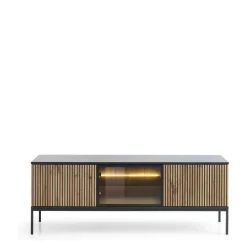 Zestawy Mebli Do Salonu|Szafki Rtv>PIASKI Nowoczesna szafka RTV z półka 154 cm oświetlenie LED SEWILLA