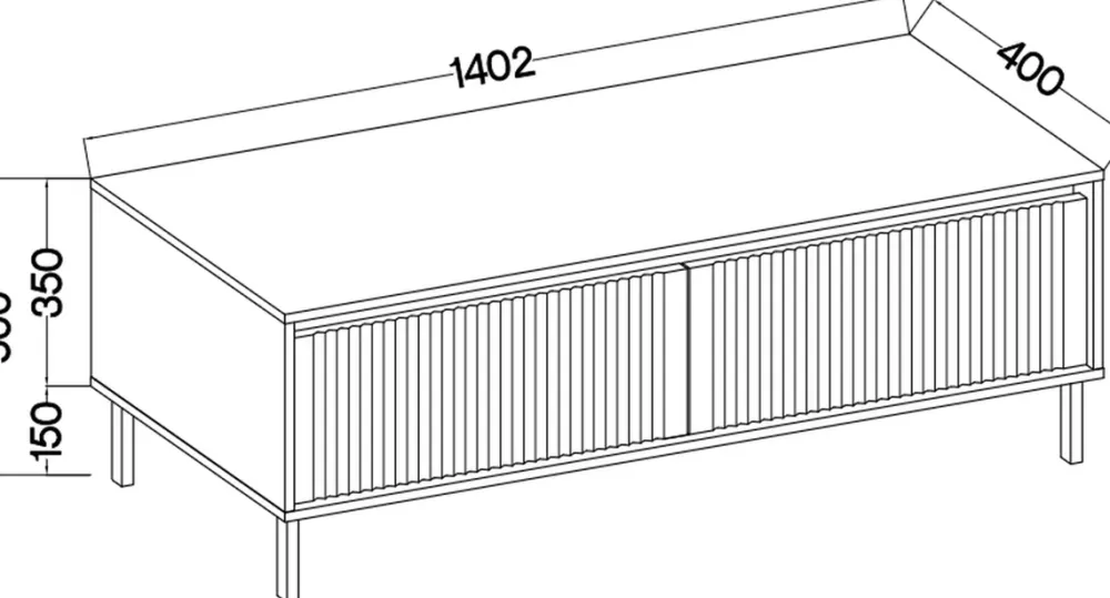 Zestawy Mebli Do Salonu|Szafki Rtv>Lempert Nowoczesna szafka RTV z szufladami 140 cm pod telewizor OMEGA