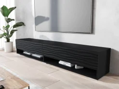 Szafki Rtv></noscript>BRATEX Nowoczesna szafka wisząca RTV 180 cm wzór fali AROMA