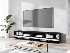 Szafki Rtv></noscript>BRATEX Nowoczesna szafka wisząca RTV 180 cm wzór fali AROMA