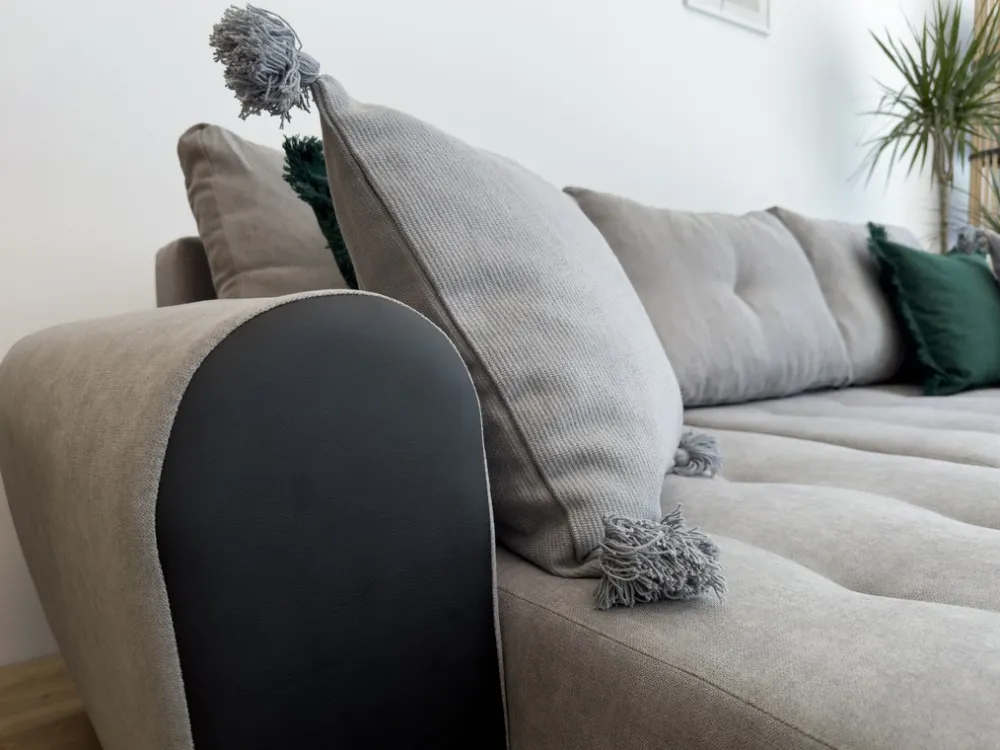 Meble Dla Dzieci|Meble Młodzieżowe>BROMARKT Nowoczesna szara kanapa rogowa do salonu DOMI funkcja spania