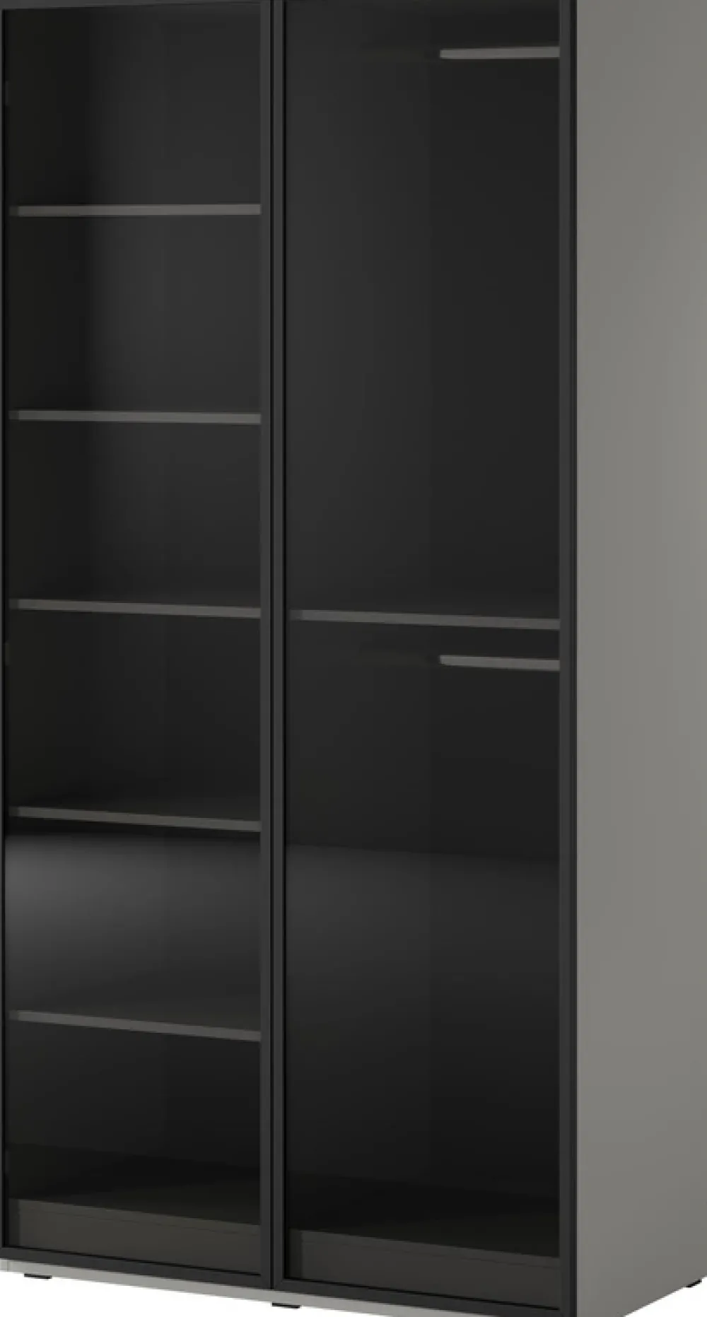 Meble Dla Dzieci|Szafy Modułowe>PIASKI Nowoczesna szara szafa modułowa dwudrzwiowa 101 cm SIGMA szary