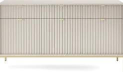 Zestawy Mebli Do Salonu|Komody>PIASKI Nowoczesna trzydrzwiowa komoda z szufladami 154 cm AVANTI kaszmir