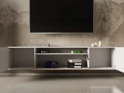 Szafki Rtv>Arton Nowoczesna wisząca szafka RTV 200 cm MAVIO frezowane fornty