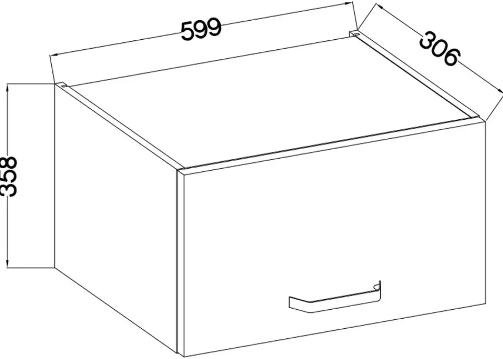 Meble Kuchenne>Lempert Nowoczesna wisząca szafka kuchenna 60 cm NEPO