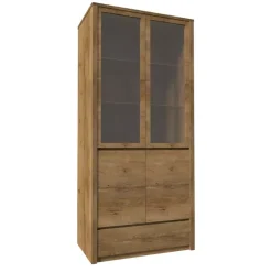 Zestawy Mebli Do Salonu|Witryny>GAŁA MEBLE Nowoczesna witryna do salonu MERIZO dąb lefkas