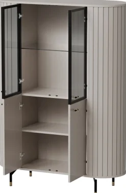 Witryny>DOLMAR Nowoczesna witryna do salonu 112 cm ZELDA cashmere kaszmir