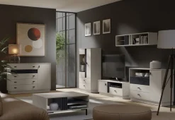 Witryny>MEBLAR Nowoczesna witryna do salonu 60 cm kaszmir AGRA