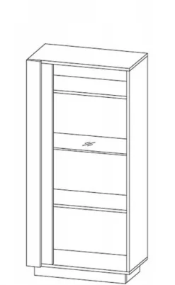 Zestawy Mebli Do Salonu|Witryny></noscript>LASKI Nowoczesna witryna do salonu 72 cm LINDA