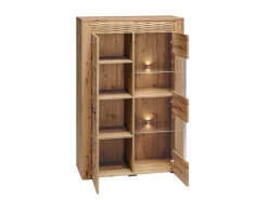 Zestawy Mebli Do Salonu|Witryny>ML Meble Nowoczesna witryna do salonu 92 cm ARTIS cichy domyk dąb artisan