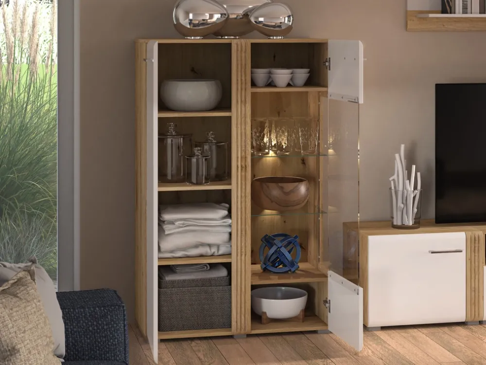 Witryny>ML Meble Nowoczesna witryna na alkohol do salonu 92 cm ADAGIO