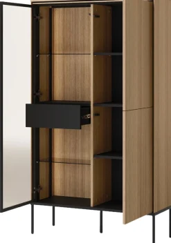 Zestawy Mebli Do Salonu|Witryny>lenart. Nowoczesna witryna na książki do salonu 90 cm VISSO