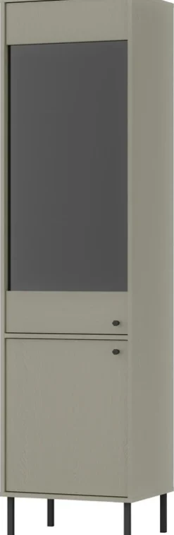 Witryny>Lempert Nowoczesna witryna przeszklona do salonu 52 cm TOKEN eukaliptus