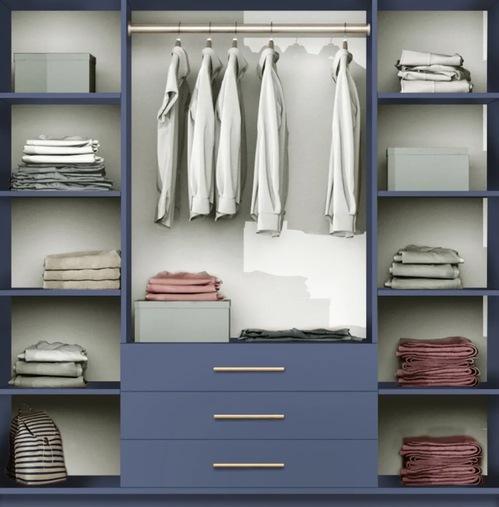 Meble Dla Dzieci|Szafy Do Pokoju Dziecięcego>Stolar Nowoczesna zielona szafa 200 cm z lustrem i półkami BILL zielony