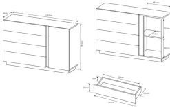 Zestawy Mebli Do Sypialni></noscript>LASKI Nowoczesne białe meble do sypialni LINDA