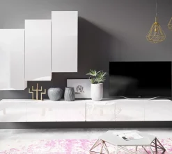Zestawy Mebli Młodzieżowych|Meblościanki>GiB Meble Nowoczesne białe meble w połysku MODERN 20 biały