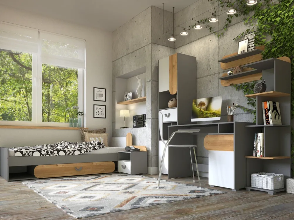 Biurka|Zestawy Mebli Młodzieżowych>DOLMAR Nowoczesne biurko do pokoju młodzieżowego 120 x 53 cm COOLIFY