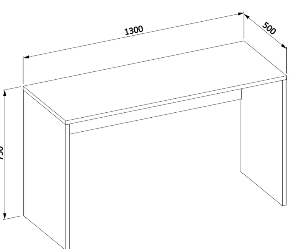 Biurka>Helvetia Nowoczesne biurko komputerowe z kontenerkiem 130 cm AGAPI