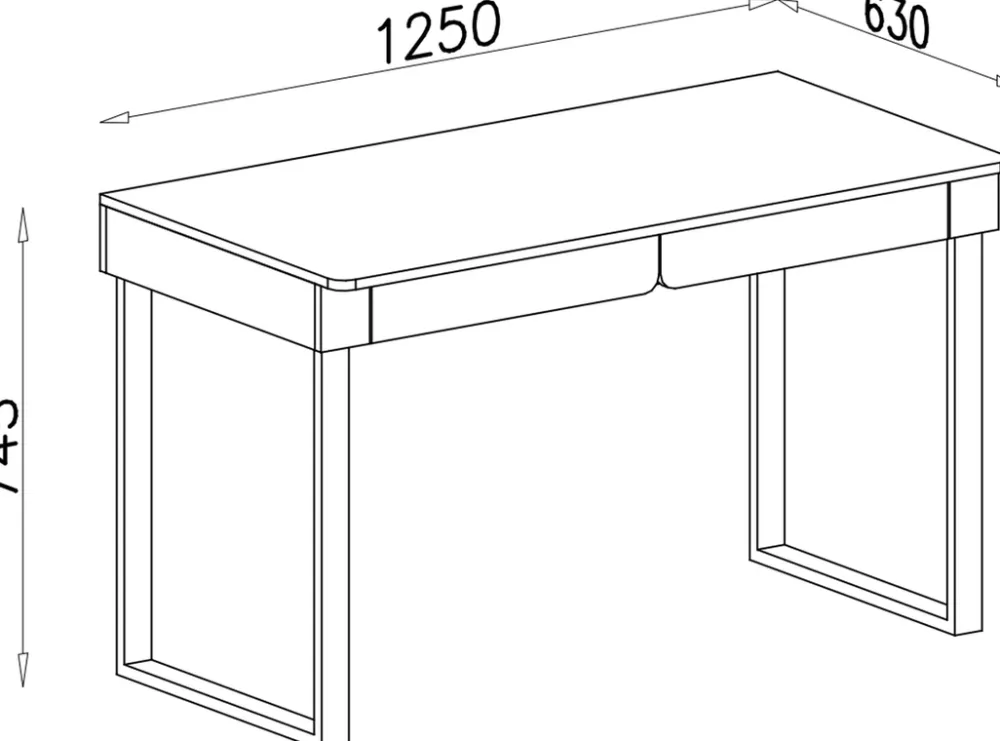 Biurka|Meble Dla Dzieci>MEBLAR Nowoczesne biurko młodzieżowe 125x63 cm z szufladami LISSARO