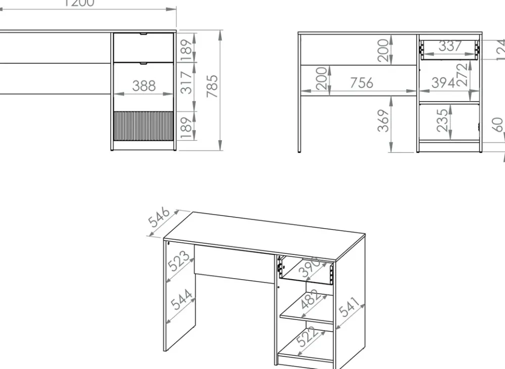 Biurka|Zestawy Mebli Młodzieżowych>ML Meble Nowoczesne biurko młodzieżowe 120 cm białe TORINO