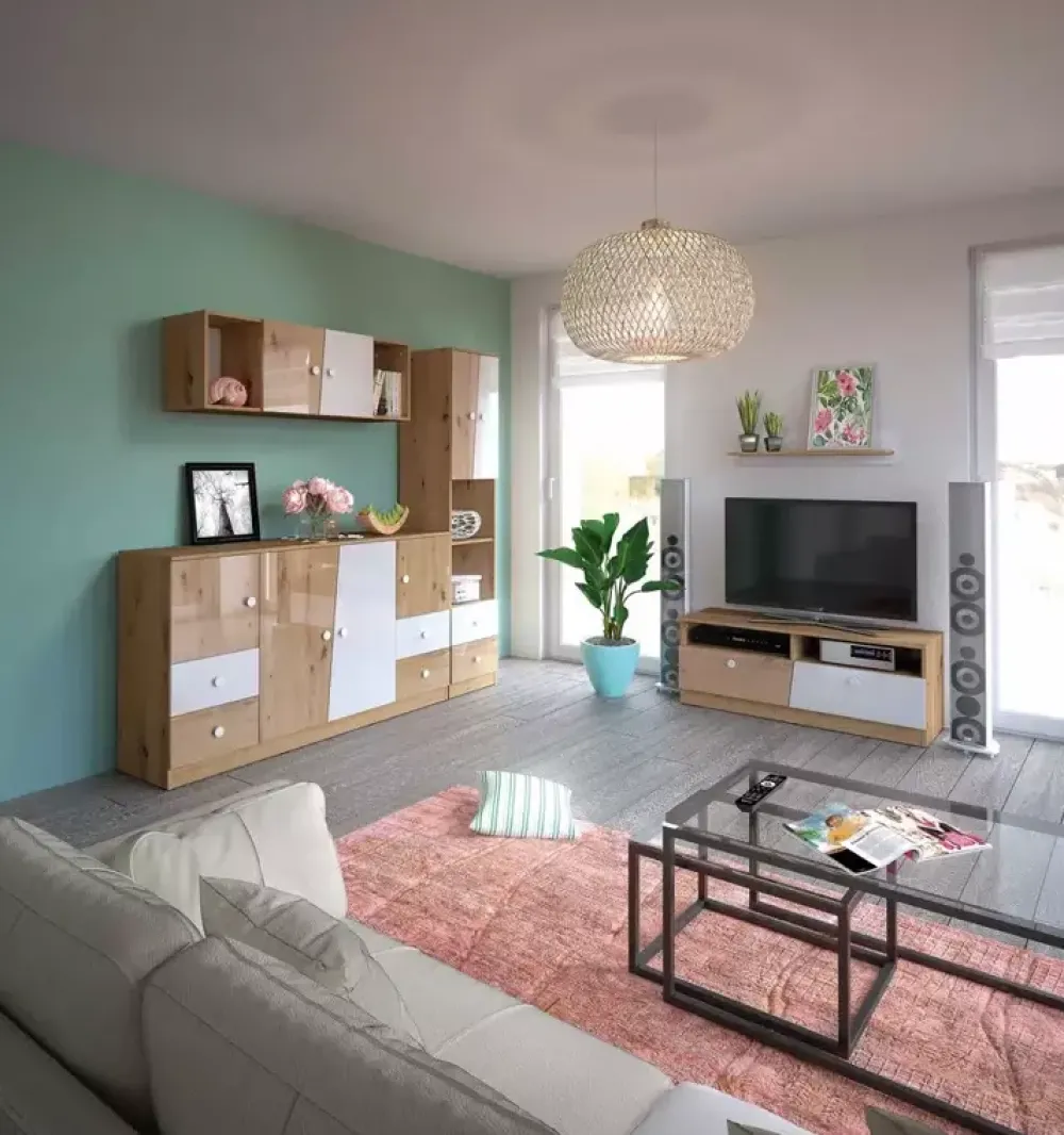 Biurka|Zestawy Mebli Młodzieżowych>DOMEL Nowoczesne biurko z regałem MONACO