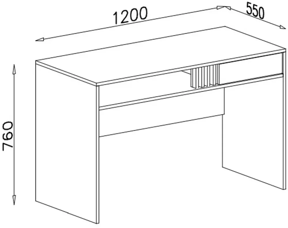 Biurka>MEBLAR Nowoczesne biurko z szufladą 120 cm AGRA