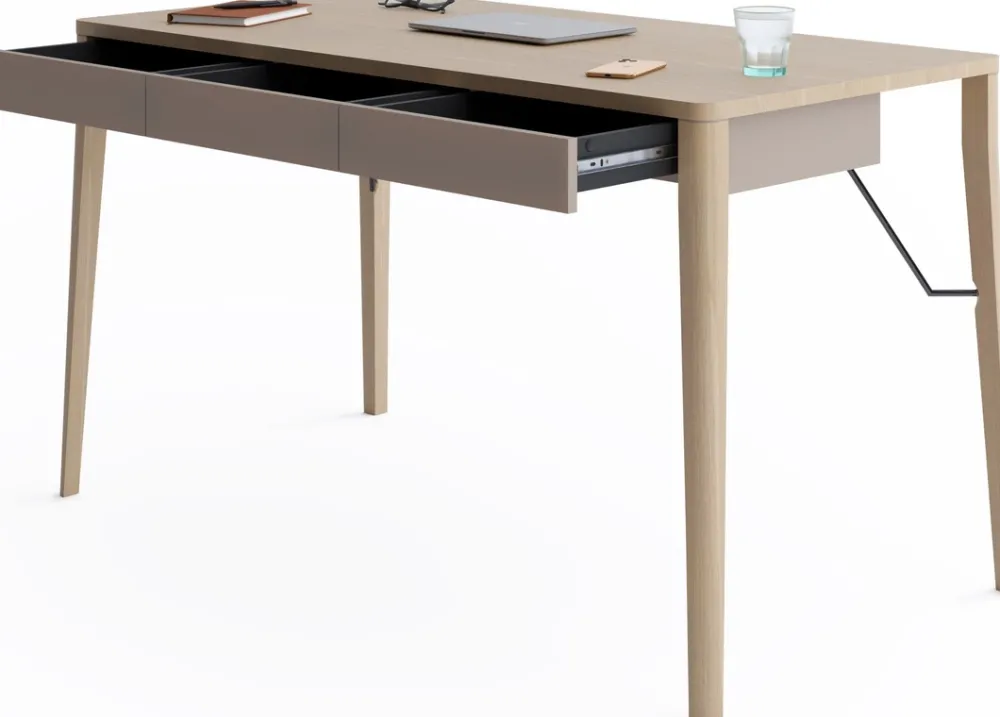 Biurka>lenart. Nowoczesne biurko z szufladami skandynawskie 140 cm MATCH