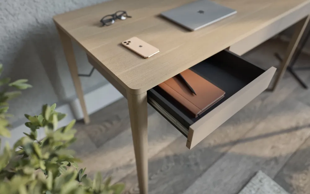 Biurka>lenart. Nowoczesne biurko z szufladami skandynawskie 140 cm MATCH