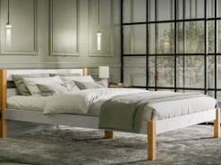 Meble Dla Dzieci|Łóżka Młodzieżowe>DOLMAR Nowoczesne drewniane białe łóżko 120x200 cm ze stelażem IVALO