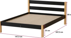 Meble Dla Dzieci|Łóżka Młodzieżowe></noscript>DOLMAR Nowoczesne drewniane łóżko 140x200 cm ze stelażem IVALO