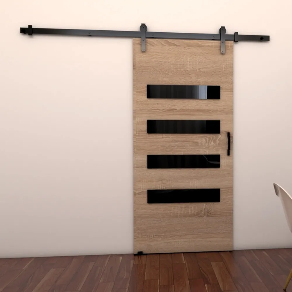 Drzwi Przesuwne>przesuwne.com Nowoczesne drzwi przesuwne do garderoby 90 cm CRISTO dąb sonoma