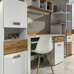 Łóżka Dziecięce|Łóżka Z Zagłówkiem></noscript>DOLMAR Nowoczesne łóżko do pokoju dziecięcego 80x195 cm LUMINOUS biały