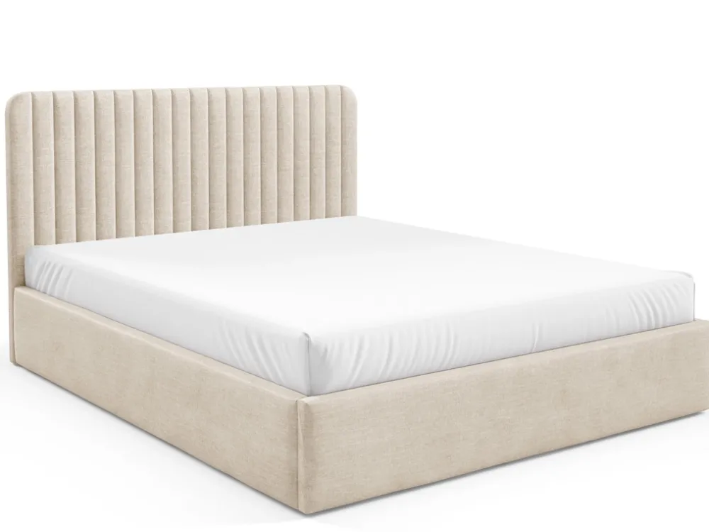 Łóżka Małżeńskie|Łóżka Ze Stelażem>Gruszka Nowoczesne łóżko do sypialni tapicerowane 180x200 cm BELIVO