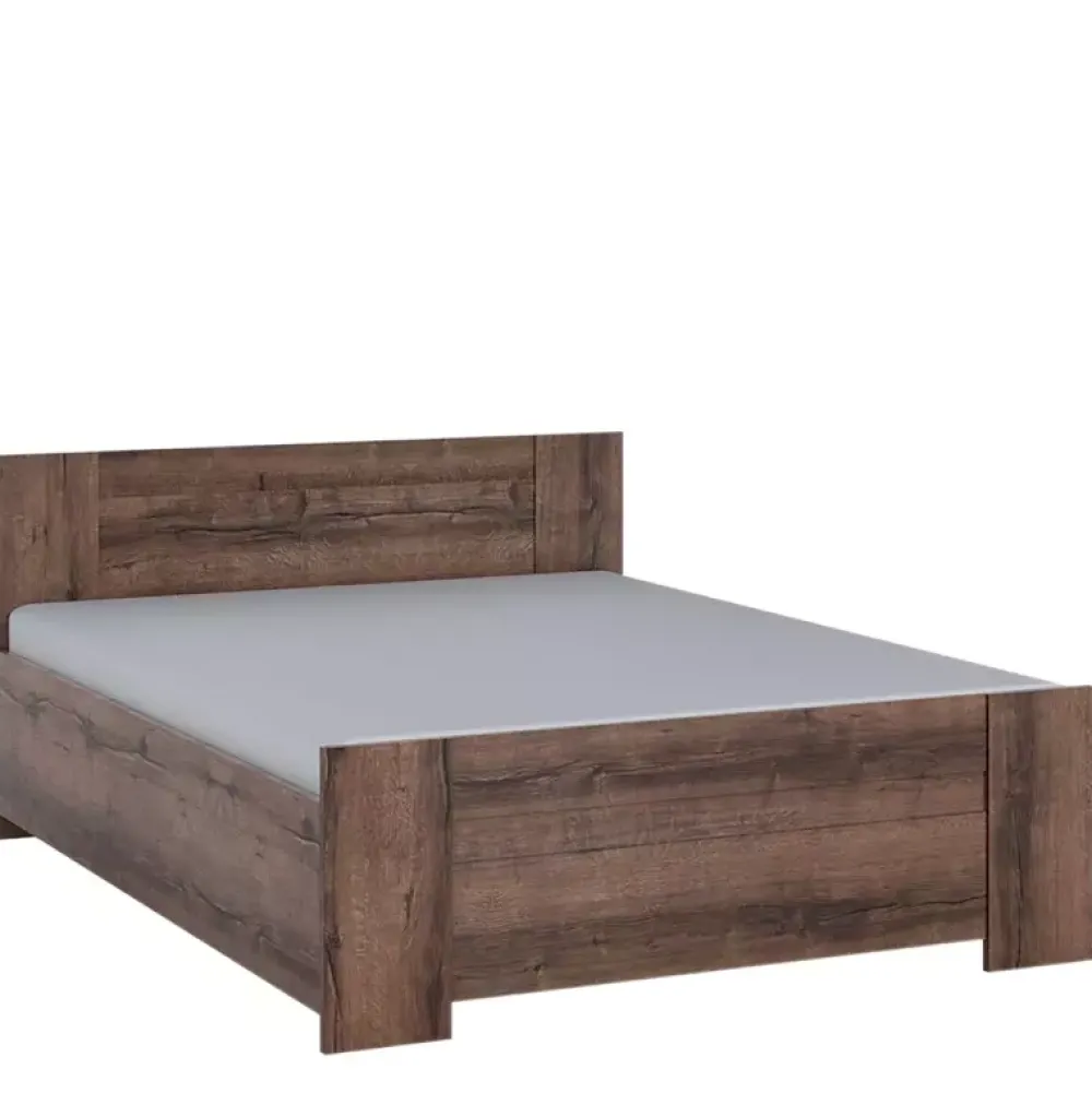 Łóżka Młodzieżowe|Łóżka Z Zagłówkiem>GiB Meble Nowoczesne łóżko do sypialni 160x200 BELLA dąb monastery