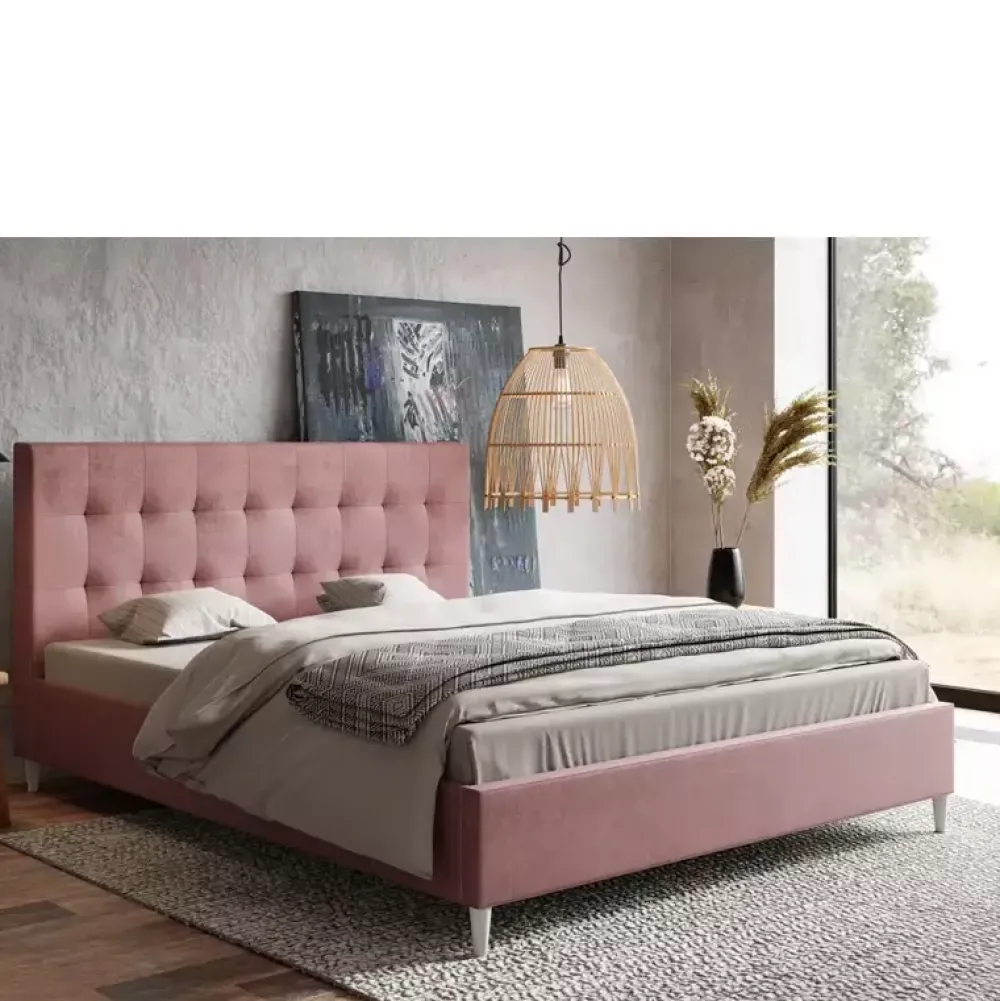 Łóżka Młodzieżowe|Łóżka Na Nóżkach>Riban Nowoczesne łóżko do sypialni 160x200 cm DRACO