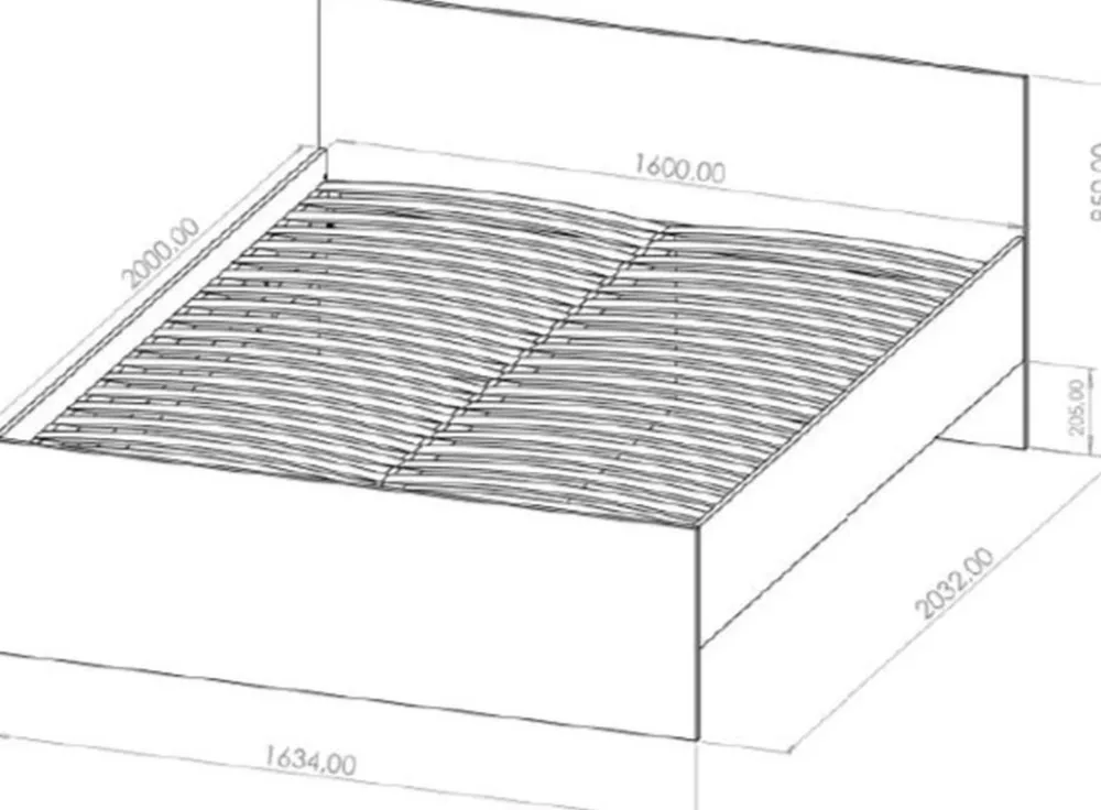 Łóżka Młodzieżowe|Łóżka Małżeńskie>GiB Meble Nowoczesne łóżko do sypialni 160x200 MAXIDO czarny