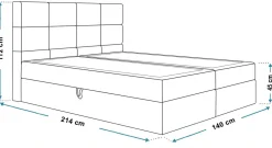 Łóżka Młodzieżowe|Łóżka Ze Stelażem></noscript>Riban Nowoczesne łóżko kontynentalne z pojemnikiem 140x200 cm ZAMER