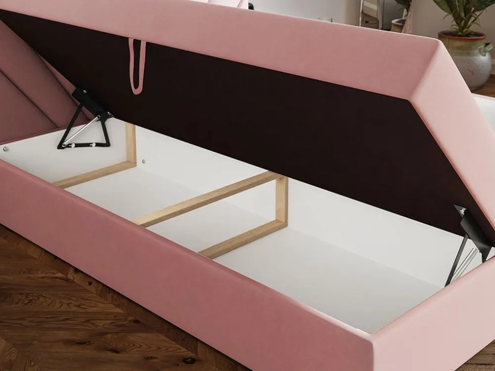 Łóżka Małżeńskie|Łóżka Ze Stelażem>Riban Nowoczesne łóżko kontynentalne 160x200 cm CELCO pojemnik na pościel