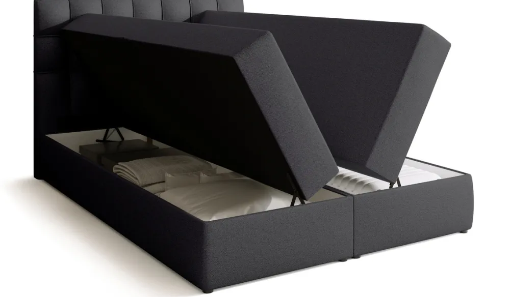 Meble Młodzieżowe|Łóżka Młodzieżowe>BROMARKT Nowoczesne łóżko kontynentalne 140x200 cm z pojemnikiem DETROIT