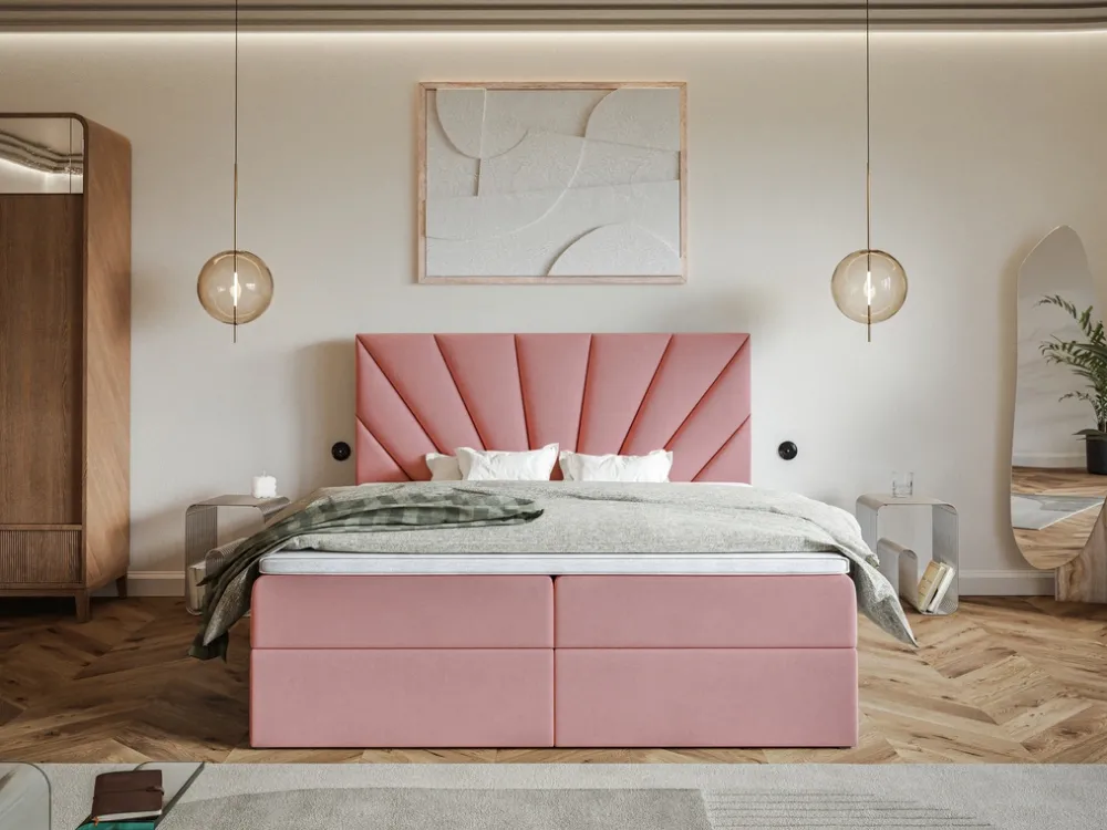 Łóżka Młodzieżowe|Łóżka Ze Stelażem>Riban Nowoczesne łóżko kontynentalne z pojemnikiem 140x200 cm CELCO