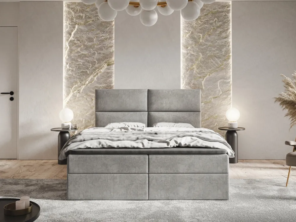 Łóżka Małżeńskie|Łóżka Ze Stelażem>Riban Nowoczesne łóżko kontynentalne 180x200 cm GEND pojemnik