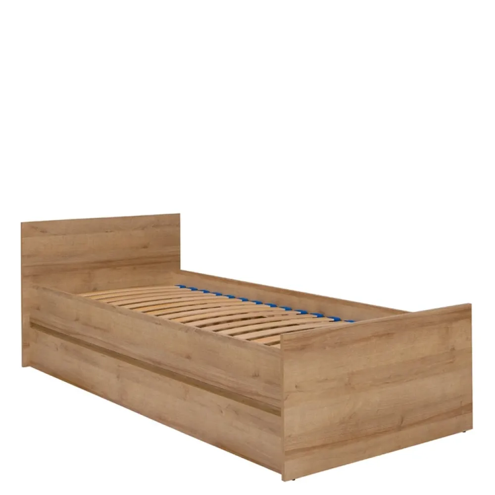 Łóżka Ze Stelażem|Łóżka Z Zagłówkiem>MARIDEX Nowoczesne łóżko młodzieżowe ze stelażem 80x200 cm COSTA dąb riviera