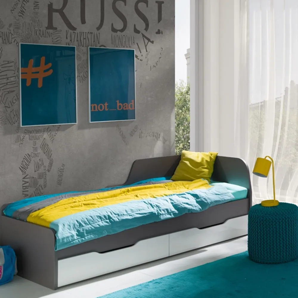 Łóżka Młodzieżowe|Łóżka Ze Stelażem>MARIDEX Nowoczesne łóżko młodzieżowe ze stelażem 90x200 cm ZENTO