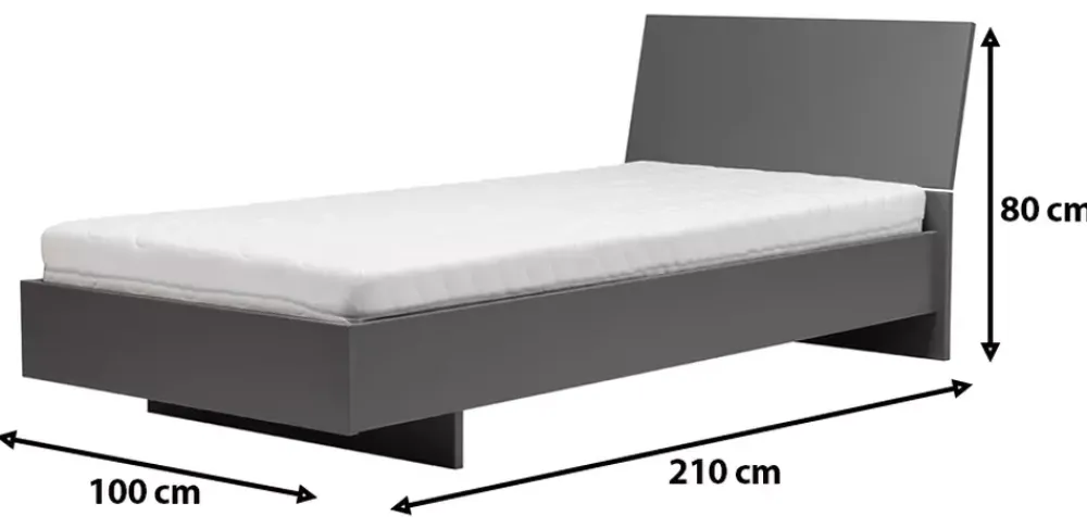 Łóżka Młodzieżowe|Łóżka Ze Stelażem>MARIDEX Nowoczesne łóżko młodzieżowe ze stelażem 90x200 cm ZENTO