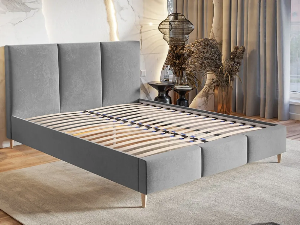 Łóżka Młodzieżowe|Łóżka Na Nóżkach>Riban Nowoczesne łóżko tapicerowane 160x200 cm LIMBO