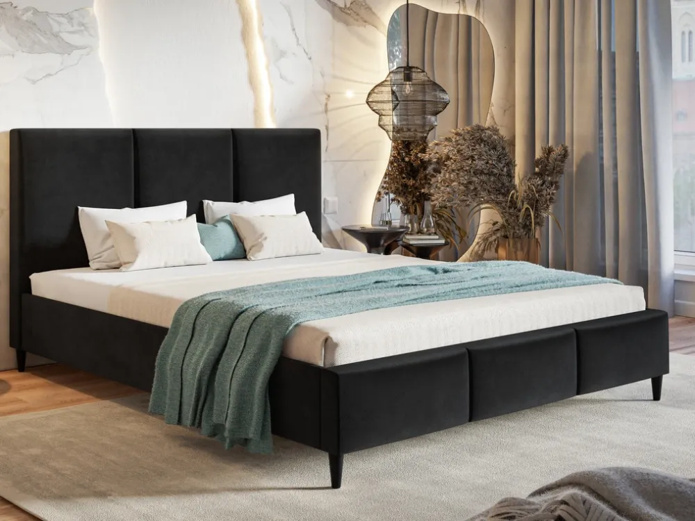 Łóżka Młodzieżowe|Łóżka Na Nóżkach>Riban Nowoczesne łóżko tapicerowane 160x200 cm LIMBO