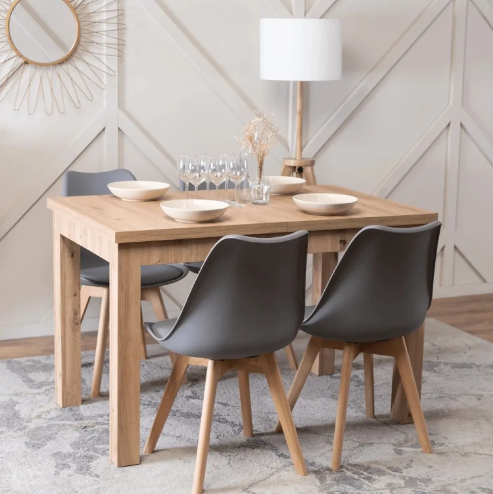 Krzesła Tapicerowane|Krzesła>MEBEL ELITE Nowoczesne krzesło tapicerowane do jadalni szare ekoskóra SILVO