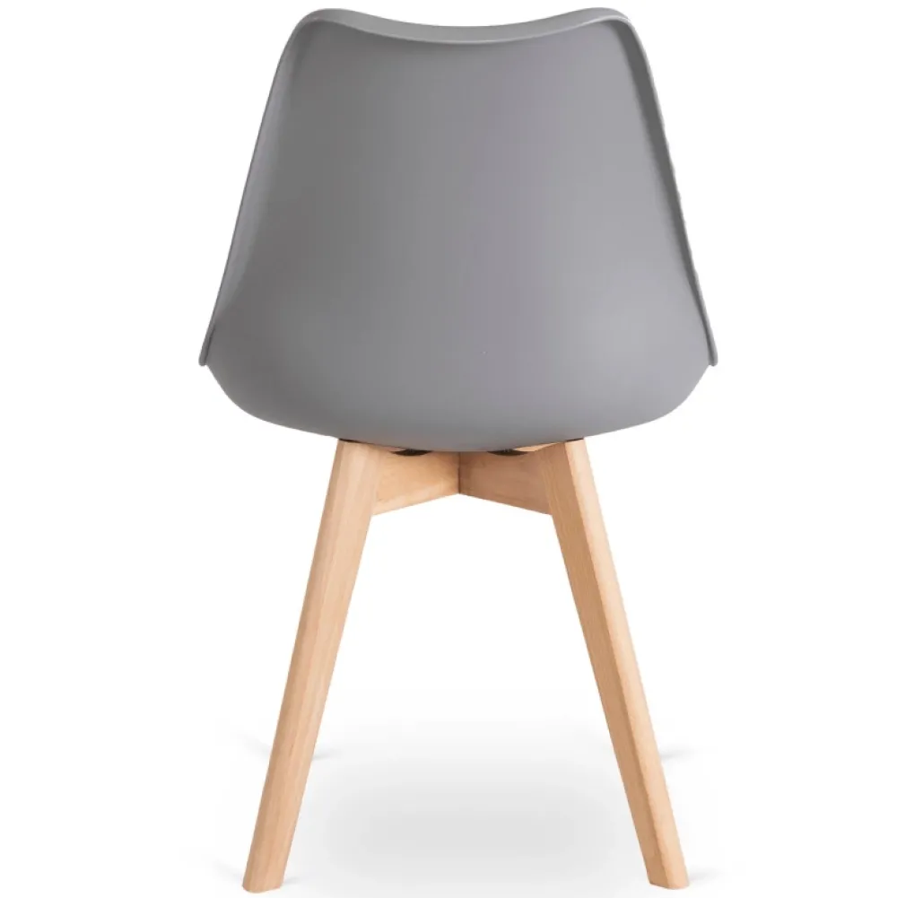 Krzesła Tapicerowane|Krzesła>MEBEL ELITE Nowoczesne krzesło tapicerowane do jadalni szare ekoskóra SILVO